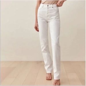 Reformation cynthia high rise straight jeans